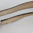 GUCCI GG Canvas Guccissima Shoulder Bag Leather Gold White 203504 Auth 137866-8