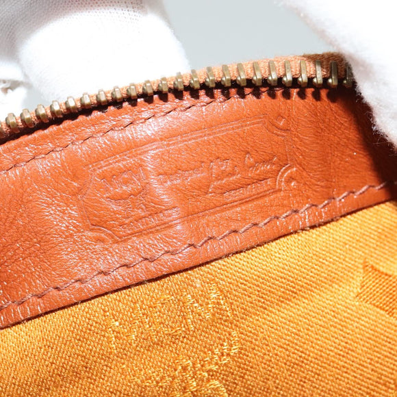 MCM Logogram Vicetos Boston Bag PVC Leather Brown Gold Auth 137869