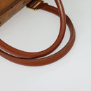 MCM Logogram Vicetos Boston Bag PVC Leather Brown Gold Auth 137869-7