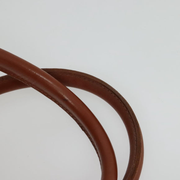 MCM Logogram Vicetos Boston Bag PVC Leather Brown Gold Auth 137869