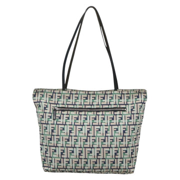 FENDI Zucca Canvas Tote Bag Green Silver Auth 137870 - 0