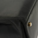 Salvatore Ferragamo Gancini Shoulder Bag Leather Black Gold Auth 137871-10