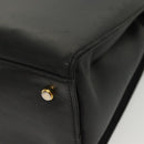 Salvatore Ferragamo Gancini Shoulder Bag Leather Black Gold Auth 137871-11