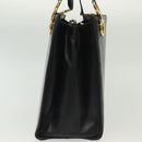 Salvatore Ferragamo Gancini Shoulder Bag Leather Black Gold Auth 137871-4