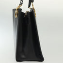 Salvatore Ferragamo Gancini Shoulder Bag Leather Black Gold Auth 137871-5