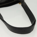 Salvatore Ferragamo Gancini Shoulder Bag Leather Black Gold Auth 137871-7