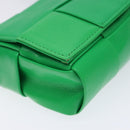 BOTTEGA VENETA Candy Cassette Shoulder Bag Leather Green Auth 137872-14