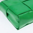 BOTTEGA VENETA Candy Cassette Shoulder Bag Leather Green Auth 137872-16