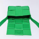 BOTTEGA VENETA Candy Cassette Shoulder Bag Leather Green Auth 137872-10