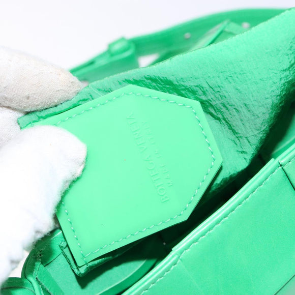 BOTTEGA VENETA Candy Cassette Shoulder Bag Leather Green Auth 137872