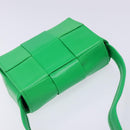 BOTTEGA VENETA Candy Cassette Shoulder Bag Leather Green Auth 137872-6