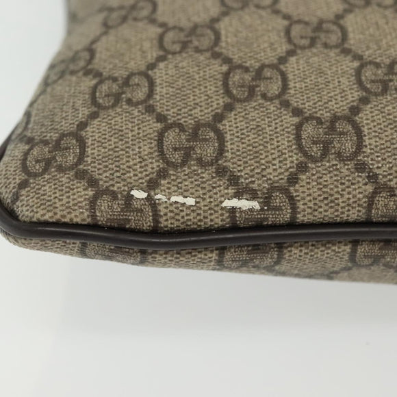 GUCCI GG Supreme Shoulder Bag PVC Beige Gold 201538 Auth 137883