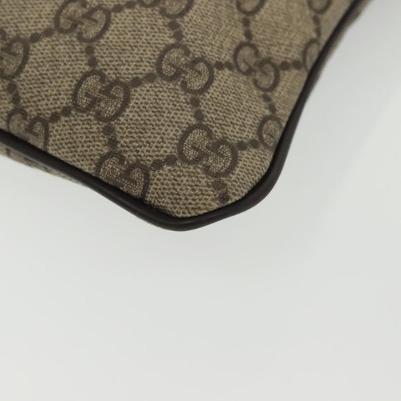 GUCCI GG Supreme Shoulder Bag PVC Beige Gold 201538 Auth 137883