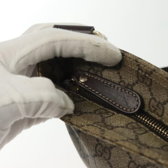 GUCCI GG Supreme Shoulder Bag PVC Beige Gold 201538 Auth 137883