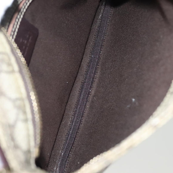 GUCCI GG Supreme Shoulder Bag PVC Beige Gold 201538 Auth 137883