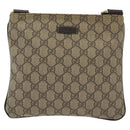 GUCCI GG Supreme Shoulder Bag PVC Beige Gold 201538 Auth 137883-13