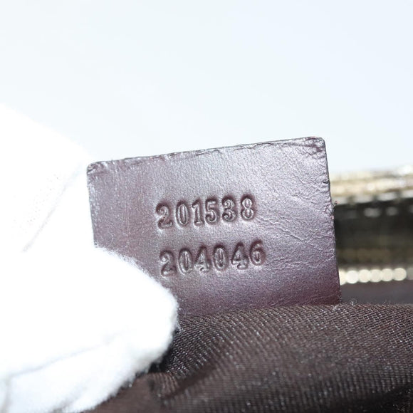 GUCCI GG Supreme Shoulder Bag PVC Beige Gold 201538 Auth 137883