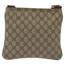 GUCCI GG Supreme Shoulder Bag PVC Beige Gold 201538 Auth 137883-2