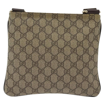 GUCCI GG Supreme Shoulder Bag PVC Beige Gold 201538 Auth 137883 - 0