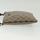 GUCCI GG Supreme Shoulder Bag PVC Beige Gold 201538 Auth 137883-4