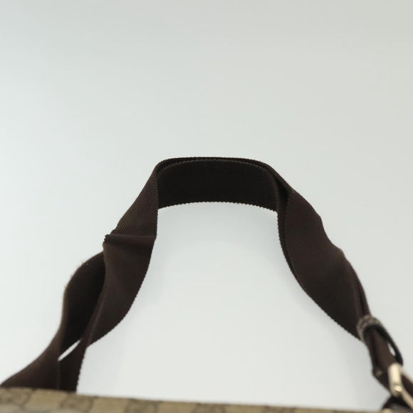 GUCCI GG Supreme Shoulder Bag PVC Beige Gold 201538 Auth 137883