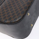 CELINE Macadam Canvas Hand Bag PVC Leather Black Gold Auth 137885A-17
