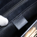 CELINE Macadam Canvas Hand Bag PVC Leather Black Gold Auth 137885A-20