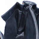 CELINE Macadam Canvas Hand Bag PVC Leather Black Gold Auth 137885A-21