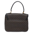 CELINE Macadam Canvas Hand Bag PVC Leather Black Gold Auth 137885A-2