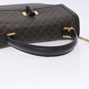 CELINE Macadam Canvas Hand Bag PVC Leather Black Gold Auth 137885A-7