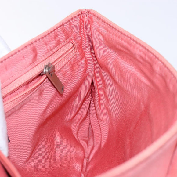 CHANEL Chain 2.55 Choco Bar Shoulder Bag Suede Pink Silver CC Auth 137890