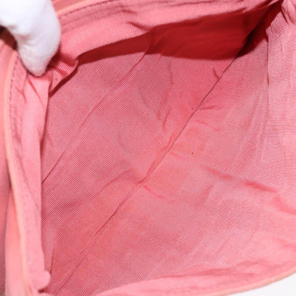 CHANEL Chain 2.55 Choco Bar Shoulder Bag Suede Pink Silver CC Auth 137890