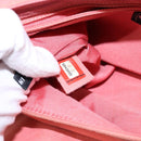 CHANEL Chain 2.55 Choco Bar Shoulder Bag Suede Pink Silver CC Auth 137890-12