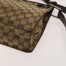 GUCCI GG Canvas Shoulder Bag Beige Silver 120841 Auth 137892-10