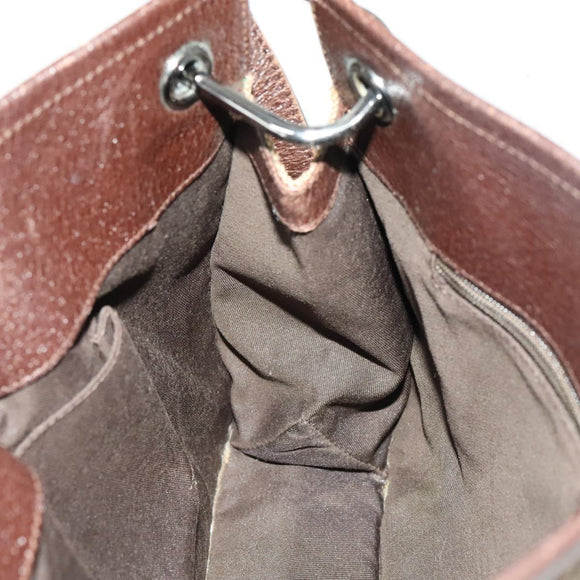 GUCCI GG Canvas Shoulder Bag Beige Silver 120841 Auth 137892