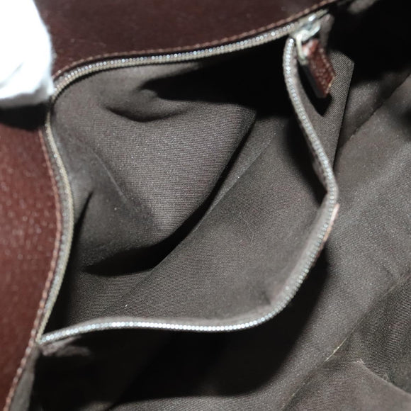 GUCCI GG Canvas Shoulder Bag Beige Silver 120841 Auth 137892