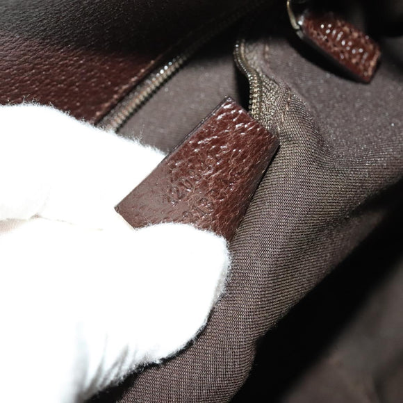 GUCCI GG Canvas Shoulder Bag Beige Silver 120841 Auth 137892