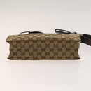 GUCCI GG Canvas Shoulder Bag Beige Silver 120841 Auth 137892-9