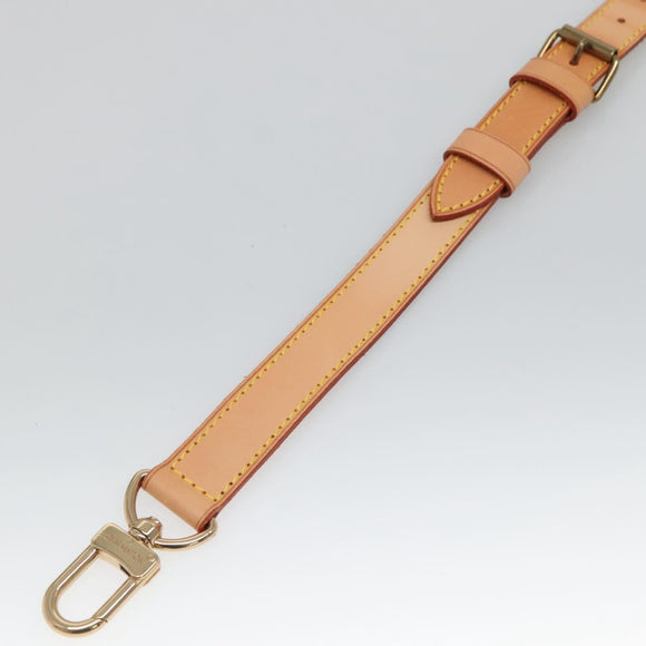 LOUIS VUITTON Adjustable Shoulder Strap Leather 34.6""-42.5"" Beige Auth 137897