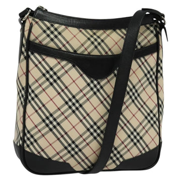 BURBERRY Nova Check Shoulder Bag Canvas Beige Auth 137902