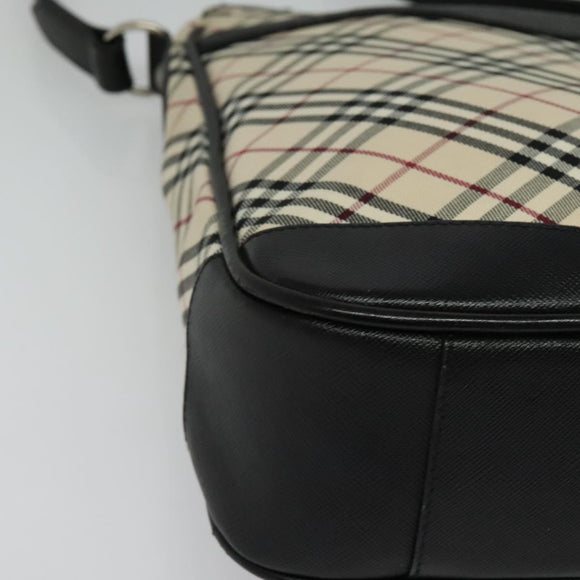 BURBERRY Nova Check Shoulder Bag Canvas Beige Auth 137902