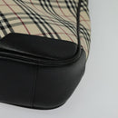 BURBERRY Nova Check Shoulder Bag Canvas Beige Auth 137902-15