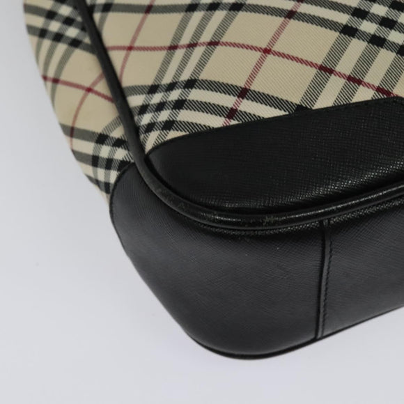 BURBERRY Nova Check Shoulder Bag Canvas Beige Auth 137902