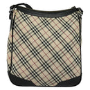 BURBERRY Nova Check Shoulder Bag Canvas Beige Auth 137902-2