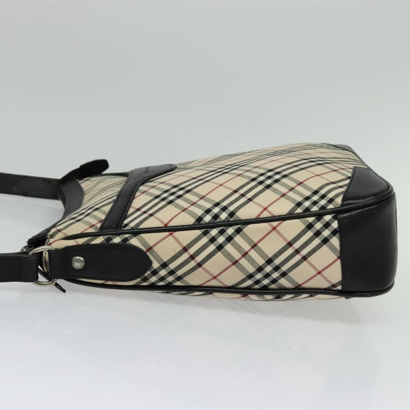 BURBERRY Nova Check Shoulder Bag Canvas Beige Auth 137902