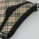 BURBERRY Nova Check Shoulder Bag Canvas Beige Auth 137902-6