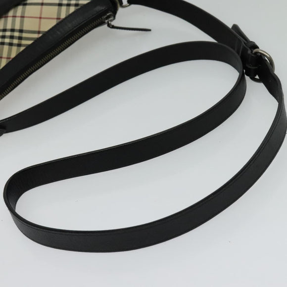 BURBERRY Nova Check Shoulder Bag Canvas Beige Auth 137902