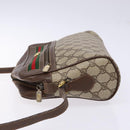 GUCCI GG Supreme Web Sherry Line Bag PVC Beige Gold 56 02 088 Auth 137908-4
