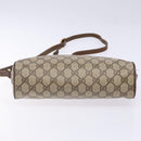 GUCCI GG Supreme Web Sherry Line Bag PVC Beige Gold 56 02 088 Auth 137908-5