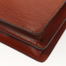 LOUIS VUITTON Epi Concorde Hand Bag Brown M52133 LV Auth 137918-14